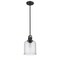 Z-Lite Kinsley 1 Light Pendant, Matte Black And Clear Seeded 340P8-MB - alternate 2